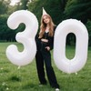 40 Inch Number Balloon White 0 Balloon Party Decorations 10