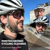 KAPVOE Cycling Glasses, Self-tinting Sunglasses, Men and Women, Mountain Bike