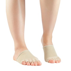 Knitido Dr Foot Hallux Valgus Bunion Support Open Toe Socks, Beige (007)