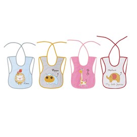 Interbaby 00131 Pack of 12 Laminated Bibs 20 x 25 cm White 360 g