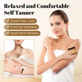 Self Tanner Brush,Large Self Tanning for Self Tan,Kabuki for Body,Body Makeup Brush for Flawless Leg Makeup,Bronzer Shimmer Glow Blend Brush,Sunless Tanner Makeup Body Brushes Bamboo Vegan