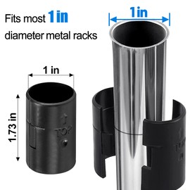 72 Pcs Wire Shelf Clips for 1" Post - 36 Pairs of Wire Rack Lock Clip Replacements for Metal Shelving Sleeves System, Plastic Parts for Stability and Layer Spacing Adjustment