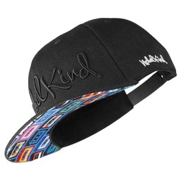 Nebelkind Double Pack Snapback Cap Rec Adult Unisex + 1 Children's Cap Bundle One Size Adjustable High-Quality Baseball Cap Trendy Streetwear Style Baseball Cap with Straight Peak Black, Black,