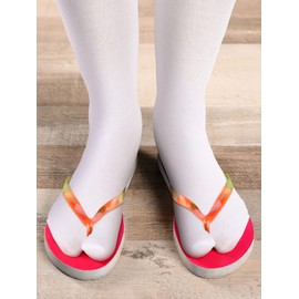 Bencailor 2 Pairs Flip Flop Socks for Women Split Toe Tabi Socks Japanese Socks Men Women Casual Sandal Split Long Socks (White,Medium)