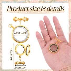 HaiFafafaing Bouquet Charms For Wedding Memory Gold Wedding Bouquet Photo Charms 2.2 cm / 0.86 in Bridal Bouquets Charm For Weddings Memory Bride Daughter Funeral