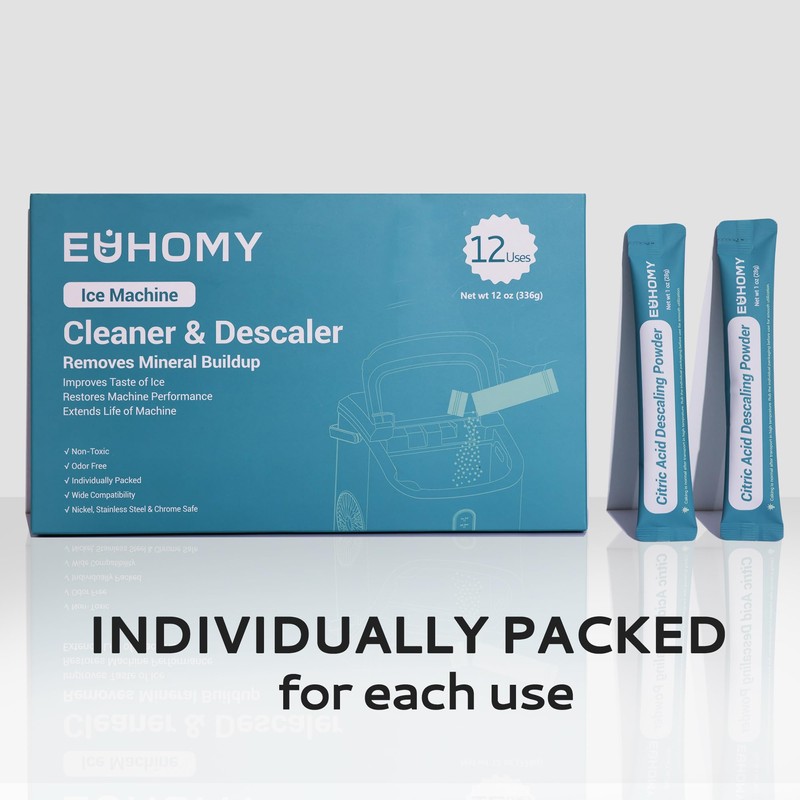 EUHOMY Ice Maker Cleaner & Descaler | 12 Use &