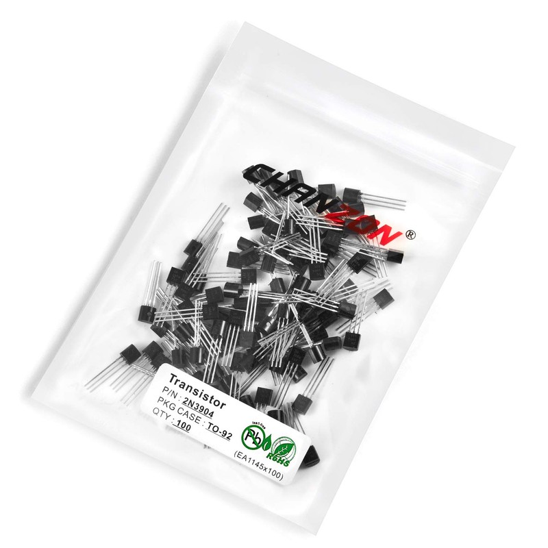 Chanzon 2N3904 TO-92 NPN Power BJT Bipolar Junction Transistor (Pack
