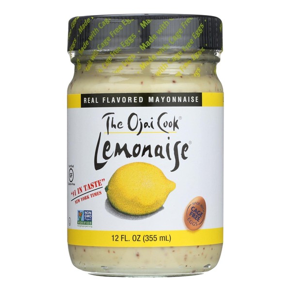 Lemonaise - A Zesty Citrus Mayo - All Natural Lemon Mayonnaise For Sandwich Spreads, Dips, and Dressings - 12 Ounce Jar (Pack of 6)
