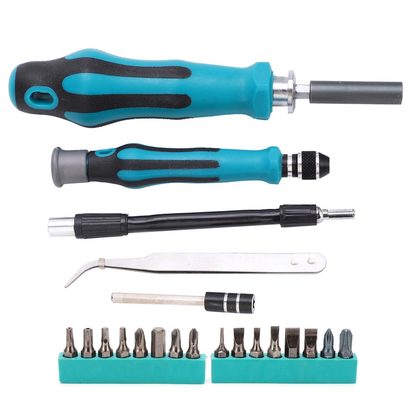 57Pcs Ratchet Screw Set Driver Bits with Socket Handle Manual