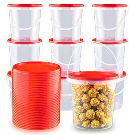 Nefocar 25oz 20 Sets Food Storage Containers with Lids, Snack Containers with Handheld, Deli Containers with Lids, Leak-Proof & BPA Free Airtight Takeout Plastic Meal Prep for Soup/Snacks/Food