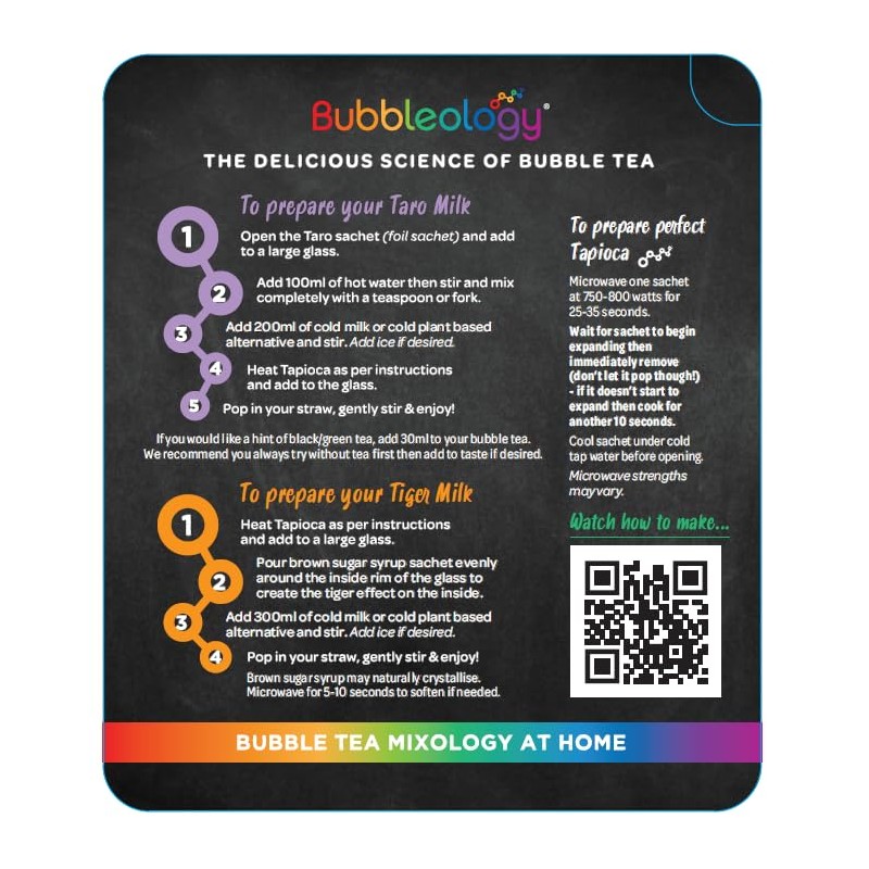 Bubbleology Milk Tea Mixology Kit with Tapioca Pearls (Pack of
