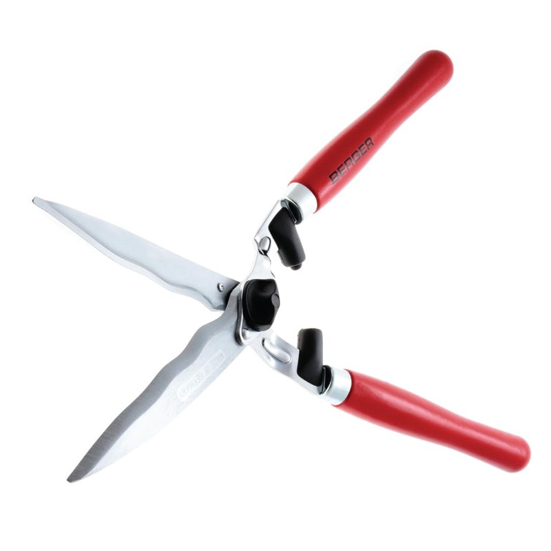 BERGER Professional Hedge Shear, Self-Sharpening 9.45" Steel Blades, Chrome-Plated Wavy