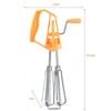 Egg Beater,Rotary Hand Whip Whisk Stainless Steel Egg Beater Mixer