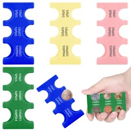 4 Pcs Japanese Yen Coin Holder Coins Trays Boxes Plastic Coin Sorter Organizer and Dispenser with 6 Slots JPY Portable Storage Case Organiser for Travel Car Coins Storage (Pink, Yellow, Blue, Green)