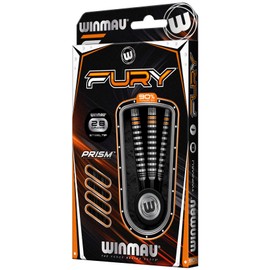 WINMAU Fury 28 Gram Tungsten Darts with Prism Flights and Vecta Shafts (Stems)