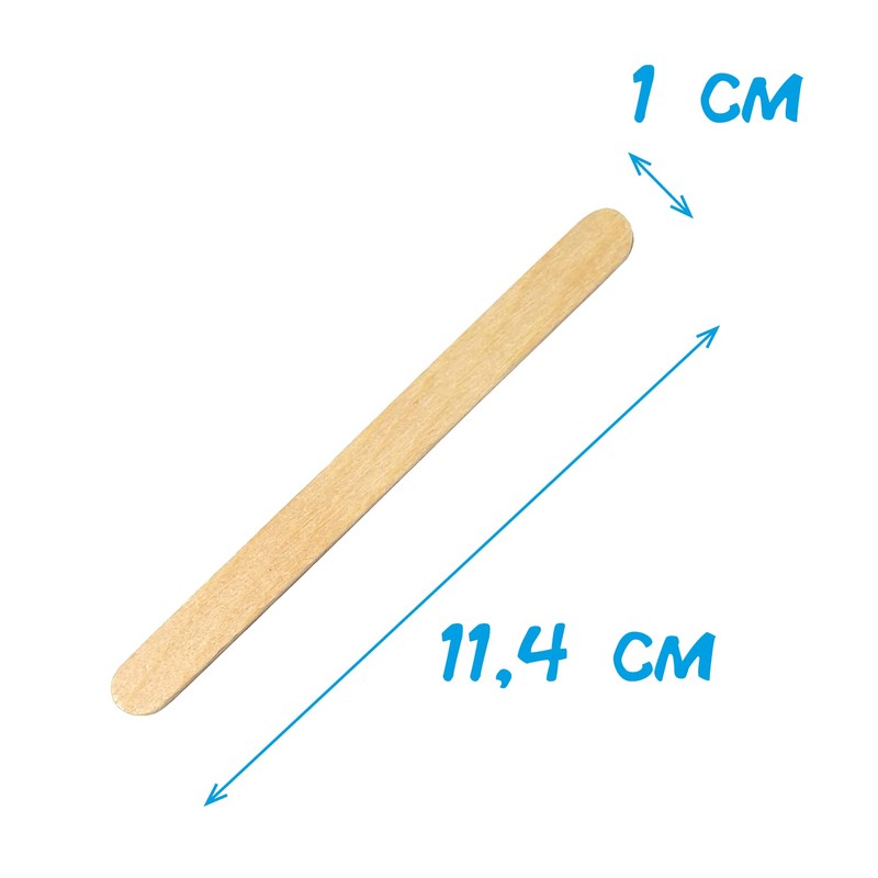 50 Pieces Natural Wood Sticks Language Ice Shadow DIY Creativity