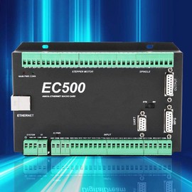 Oumefar 1 Set EC500 CNC 6 Axis Controller CNC Control System 460KHz DC 24V-36V Motion Controller for Mach3 with Ethernet Communication (6 Axis)