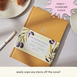 Kunitsa Co. Recipe Notebook - Keepsake Gift, Hardcover Blank Recipe Book to Write In Your Own Recipes with Journaling Prompts About the Chef, 100 Recipes, Mustard Yellow