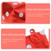 5pcs Cube Dice Balloons Party Balloons Decoration Red Dice Balloons