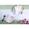 D'Moksha Homes White Table Runner with Yellow Embroidered Trim 14