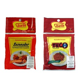 Sibarita TUCO TALLARINI (6 x 1.97 Oz) Y SAZONADOR AJI PANCA (6 x 2.22 Oz) Producto Peruano 12 unidades.