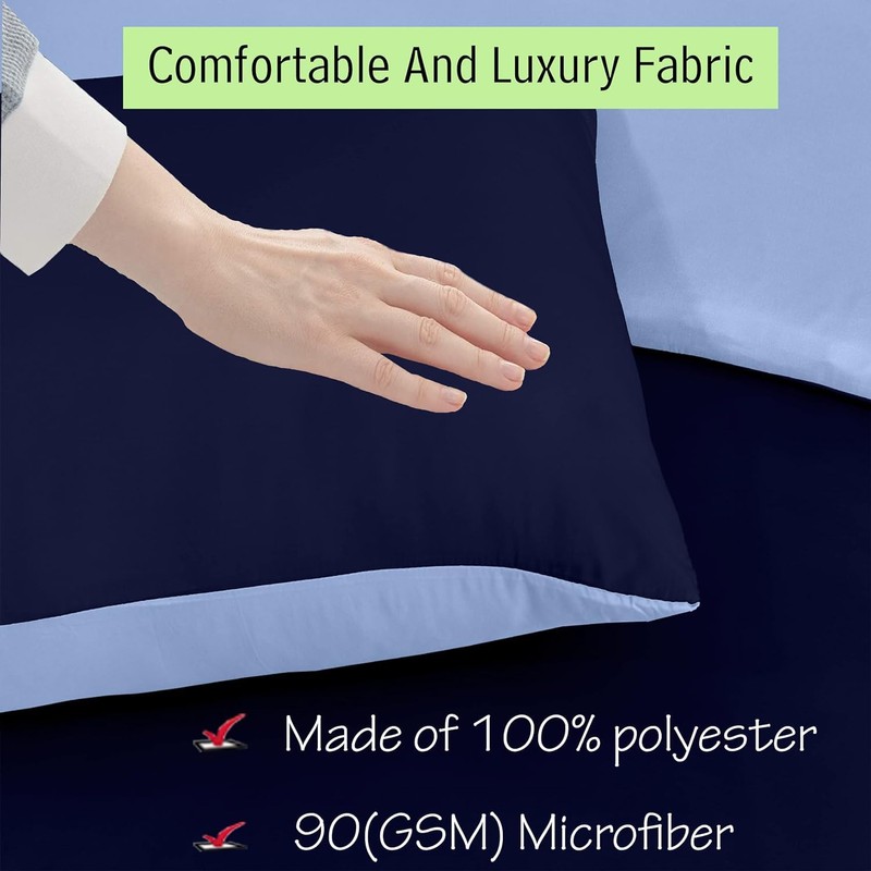 Brushed Microfiber Duvet Cover Sets Plain Dye Quilt Cover with