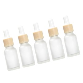 WOONEKY 5pcs Frosted Mini Travel Toiletry Bottles 15ml Cosmetics Dropper Bottles for Travel Toiletry Set