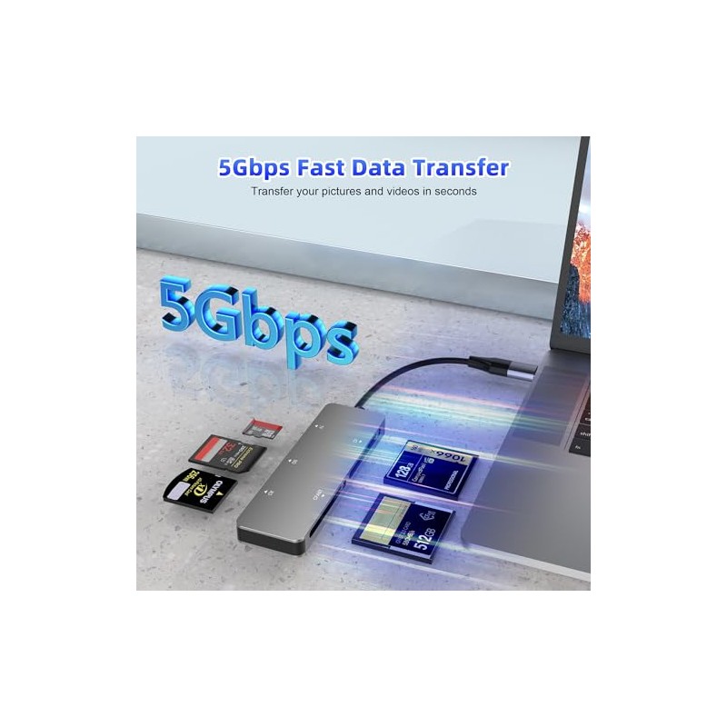 Lector de Tarjetas CFast USB C USB 3.0, 5 Gbps