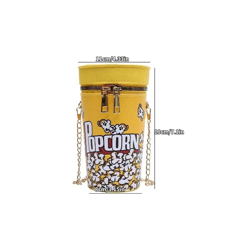 Genérico Bolso de Mujer Popcorn, Bolso de Mujer cruzado Palomitas