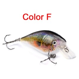 Backwater Square Bill Crankbait Lures 3" X 1/2oz Rattling Action 3'-5' Depth Bass Catcher - Color F