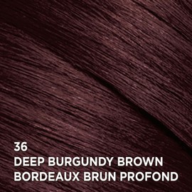 L’Oréal Paris Feria Multi-Faceted Shimmering Permanent Hair Dye, 36 Deep Burgundy Brown, Permanent Hair Color for Long Lasting Hair Dye with Bonding Complex Conditioner, Pack of 1 (Packaging May Vary)