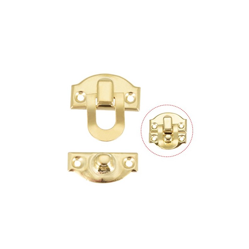 sourcing map 2pcs Suitcase Clasp, Small Size Jewellery Wooden Box
