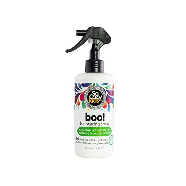 SoCozy Boo! Lice Scaring Spray For Kids Hair | Clinically Proven to Repel Lice | 8 fl oz | No Parabens, Sulfates, Synthetic Colors or Dyes,Mutli,502A