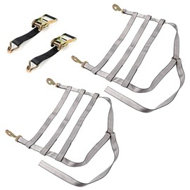 ECCPP New 2pcs Car Dolly Tie Down Kit Wheel Tire Basket Strap Auto Straps & 2pcs Ratchet