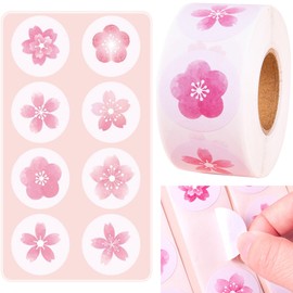 Abon Abon Stickers for Cherry Blossoms, Plum Blossoms, Spring, 500 Pieces, Cherry Blossoms, Plum Blossoms, School Admission, Graduation, Cute Gift Stickers