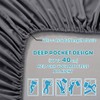 ForZzz 2000TC Fitted Sheet King Size -Premium Microfiber Fitted Bottom