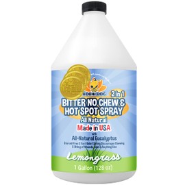 Bodhi Dog New Bitter 2 in 1 No Chew & Hot Spot Spray | Natural Anti-Chew Remedy Better Than Bitter Apple | Safe on Skin, Wounds and Most Surfaces | Made in USA (128 Fl Oz)