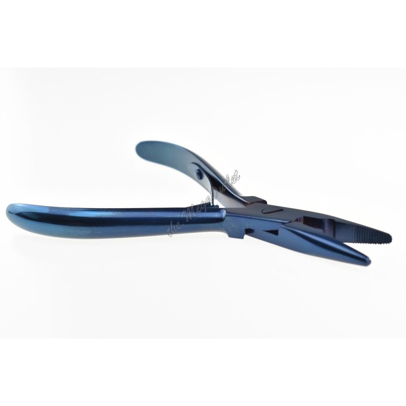 5" Professional Hair Extension Stainless Steel Multifunctional Blue Pliers for