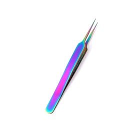 OdontoMed2011® Stainless Steel Jeweler Style Tweezers #5 Multi Titanium Rainbow Color Fine Point Jewelry-Making, Laboratory Work
