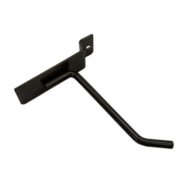 DBM IMPORTS 4" Slatwall Hooks, Raw Steel, Hanger Display,Display Panel Hooks Wire Metal 2Pc Set