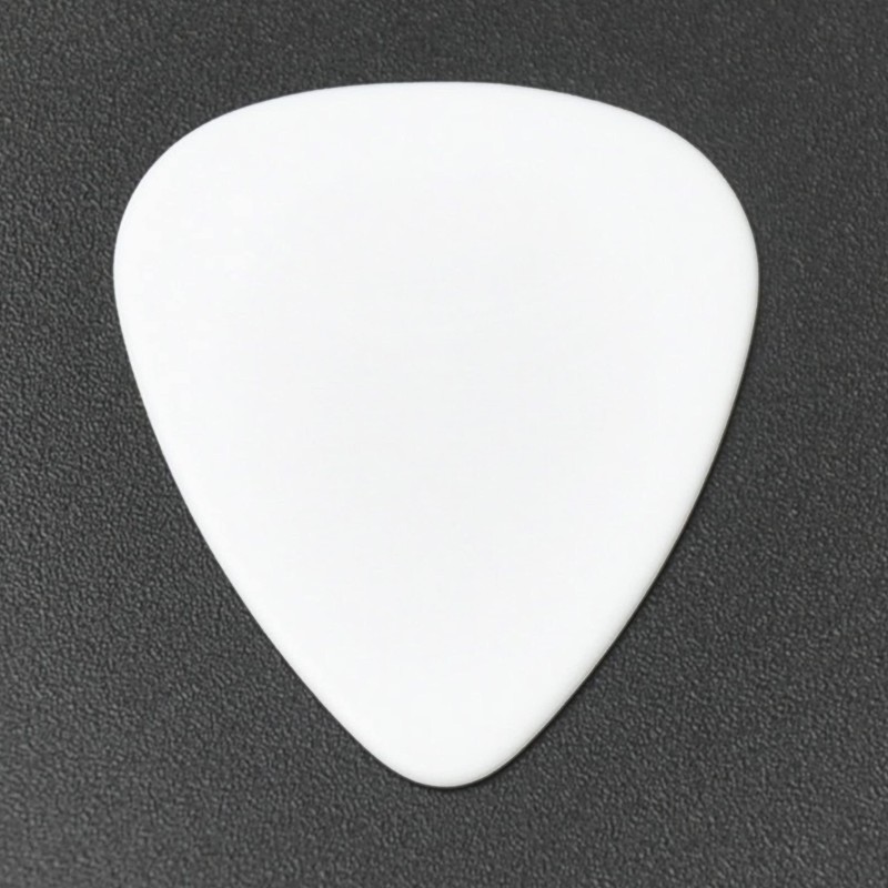 Celluloid White Guitar Or Bass Pick - 0.71 mm Medium