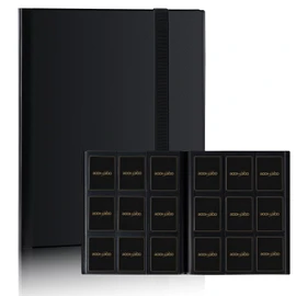 9 Pocket Binder Storage 360 Card Binder,Trading Card Binder Senior and Sturdy Side-Loading Album,Intended For YuGiOh,MTG, TCG,Game Cards & Baseball Card Binde,(Black)