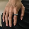 Stainless Steel Spike Ring for Men Women Punk Rock Ring