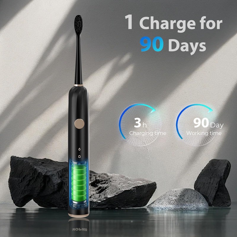 MOPIKO Sonic Electric Toothbrush for Adults - 6 Modes Rechargeable