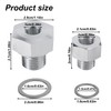 lasuroa 2pcs Oil Pressure Sensor Adapter, M16x1.5 M12x1.5 to 1/8