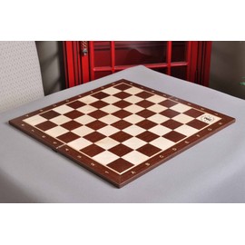 African Palisander & Maple Folding Wooden Chess Board - 2.25" with Notation & Logo
