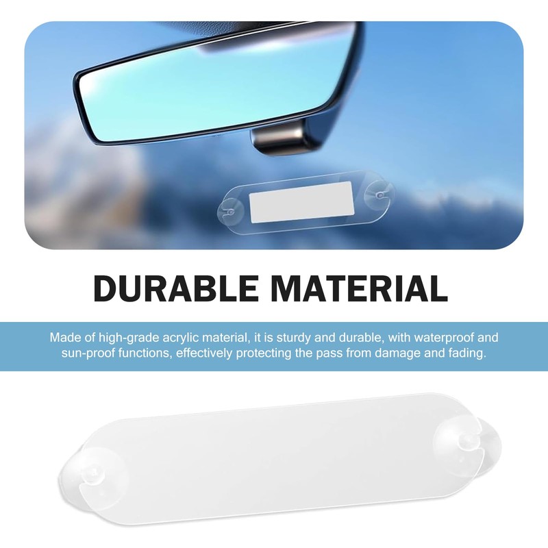 Opuweiy EZ Pass Holder, Easy-to-pass Transparent Bracket, Car Windshield EZ