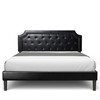 BONSOIR Bed Frame Upholstered Low Profile Platform Bed with Tufted