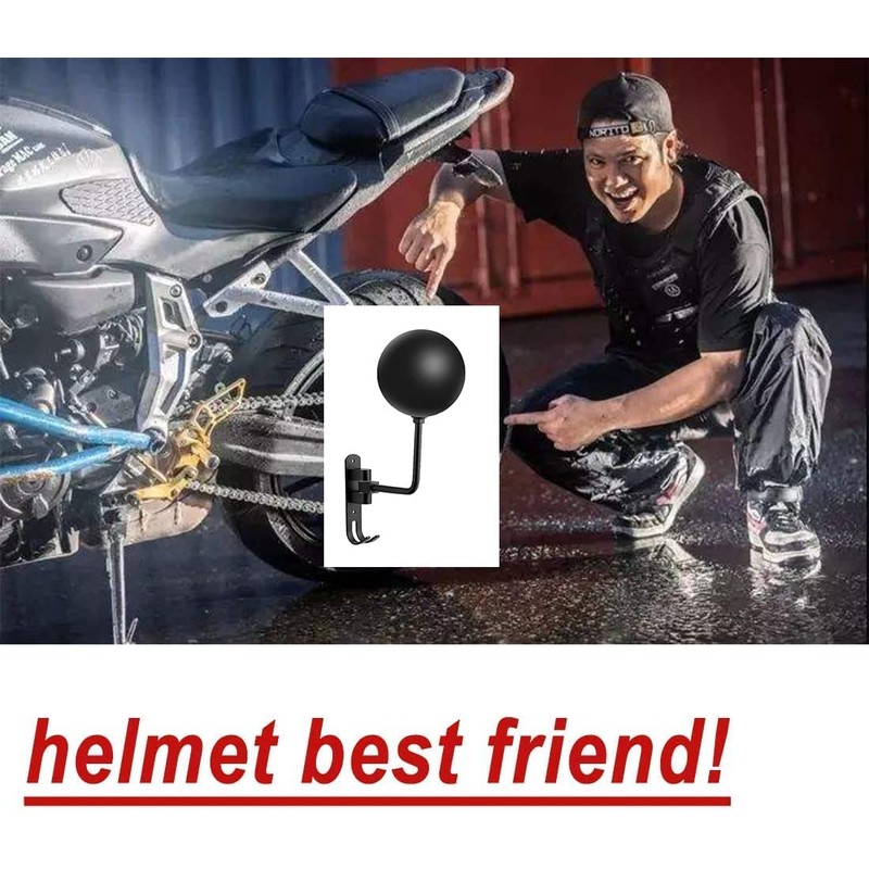 Helmet Holder, Wall Mounted Motorcycle Helmet Holder, Hat Mount Aluminium