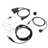 Throat Mic Earpiece 7.1mm Plug with Finger PTT Portable for